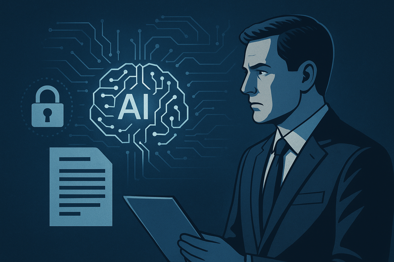 Un empresario analiza los riesgos de seguridad y propiedad intelectual ante la nueva economía de licencias de contenido para IA. Care Telecom.
