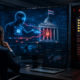 Agente de inteligencia artificial realizando un ciberataque automatizado mientras un servidor mal configurado expone información crítica, ilustrando los riesgos actuales para empresas mexicanas. Care Telecom.