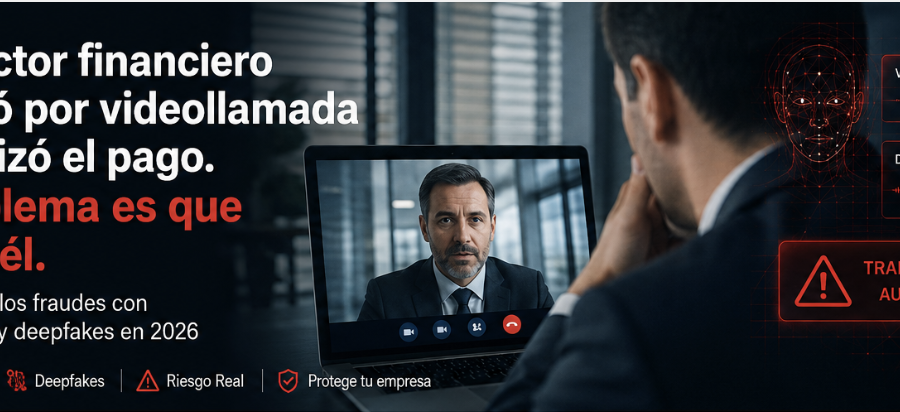 Deepfake de director financiero en videollamada para fraude empresarial. Care Telecom.