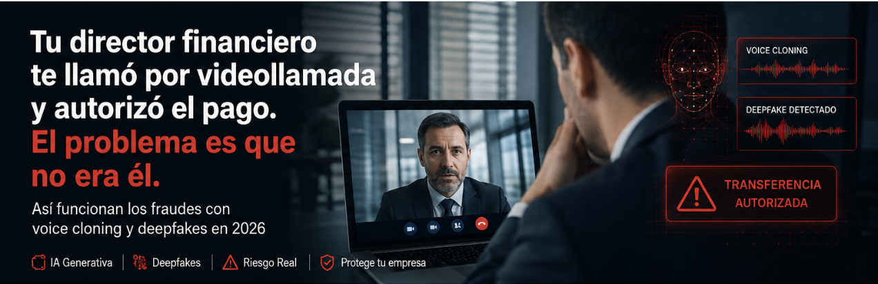 Deepfake de director financiero en videollamada para fraude empresarial. Care Telecom.