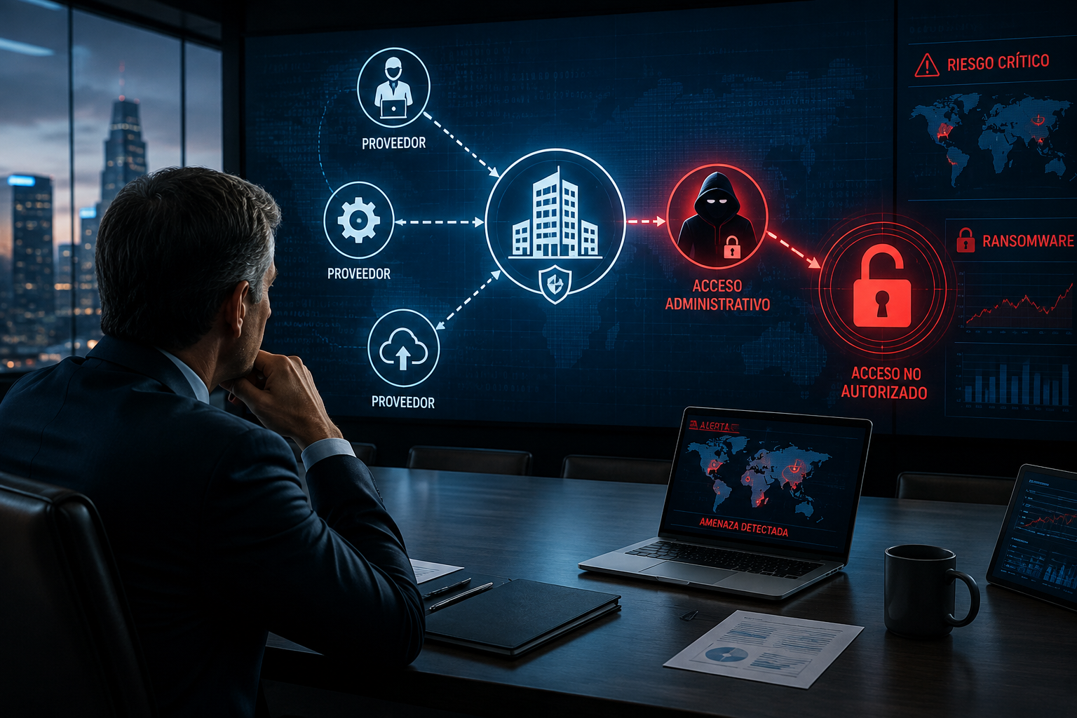 Un proveedor externo con acceso administrativo se convierte en la puerta de entrada de un ataque de ransomware contra una empresa corporativa. Care Telecom.