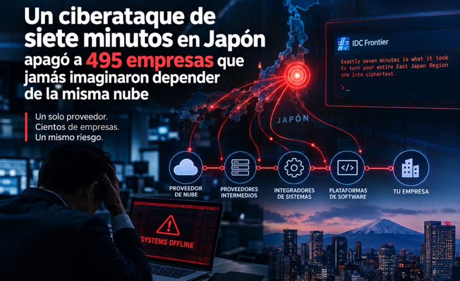 Ciberataque de ransomware a proveedor de nube en Japón que afecta a 495 empresas y evidencia riesgos en la cadena de suministro digital. Care Telecom.